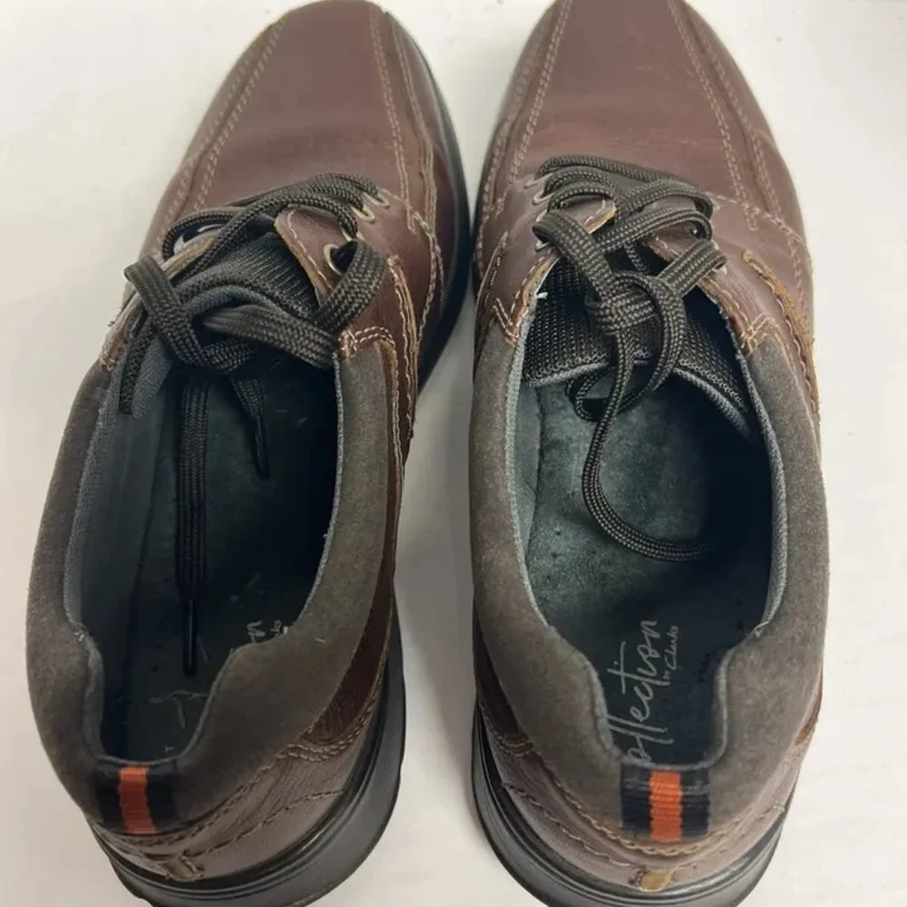 Clarks Mens Cotrell Walk Brown Leather Size 11.5 M